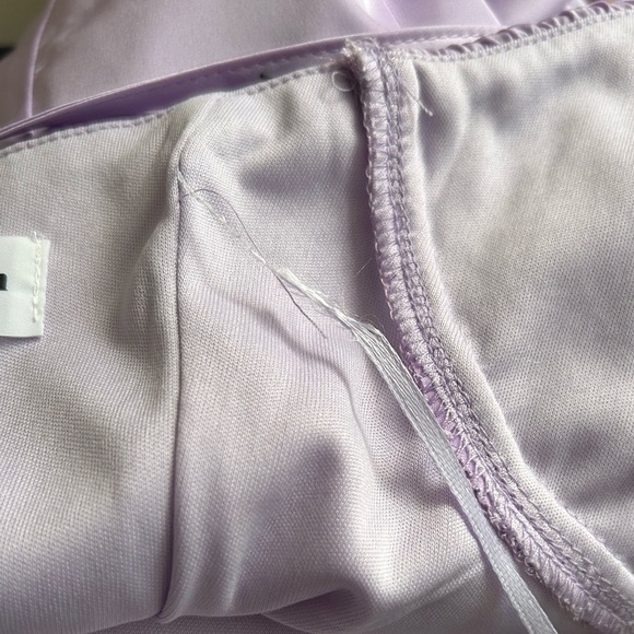 NWT superdown Shelbi Tie Back Mini Dress in Lavender Purple Satin Bodycon Sz M - Picture 13 of 15